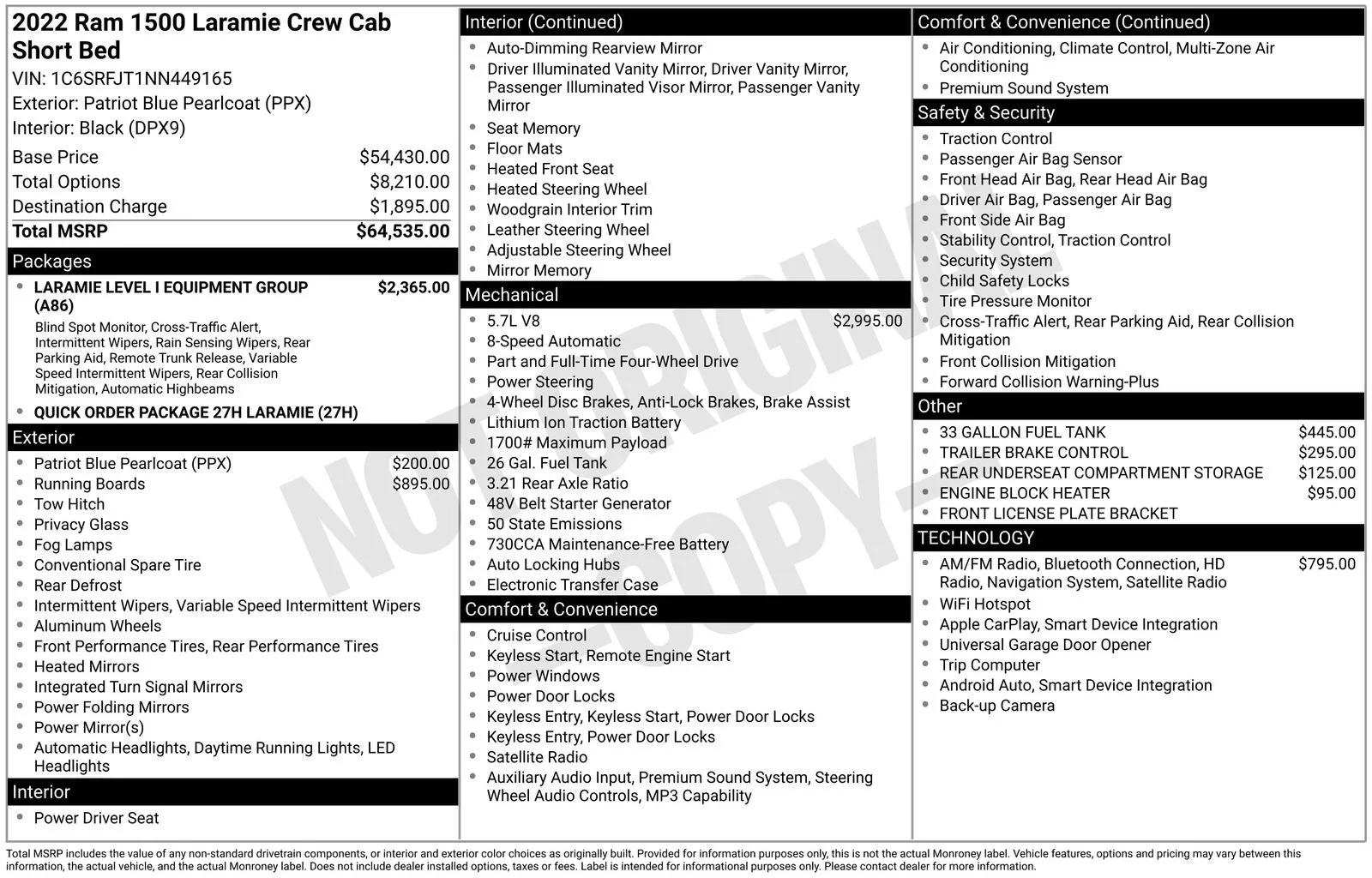 ram ram 1500 pickup 2022 1C6SRFJT1NN449165 image ram ram 1500 pickup 2022 1C6SRFJT1NN449165 image